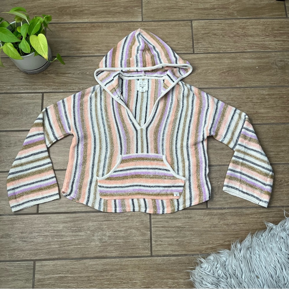 Billabong Baja Beach Hoodie Knit Sweater Hooded Pullover BohoWomen's Medium